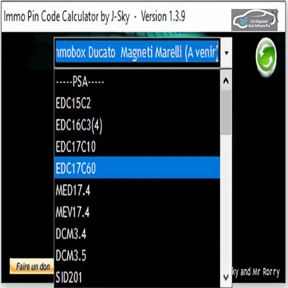 Electronics Repair Book - Calculadora de Códigos PIN IMMO V1.3.9,